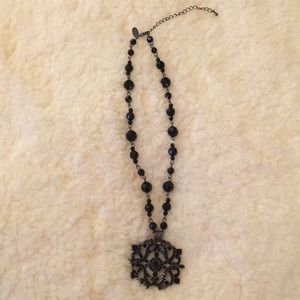 Black beaded necklace